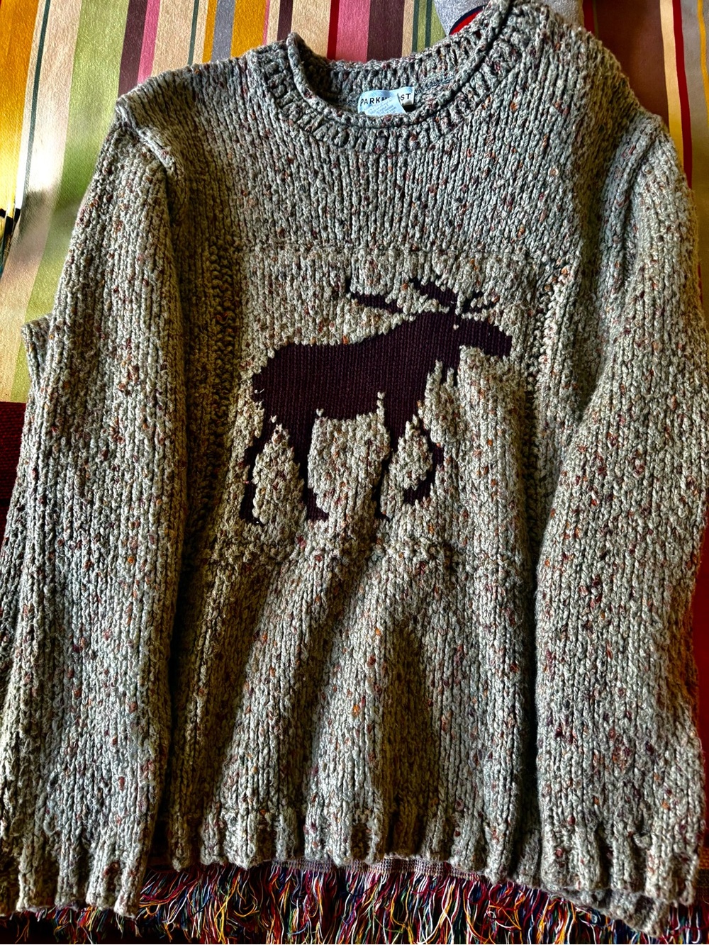 Parkhurst Taupe Speckled Knit Sweater